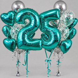 Шар-цифра «25» с гелием
